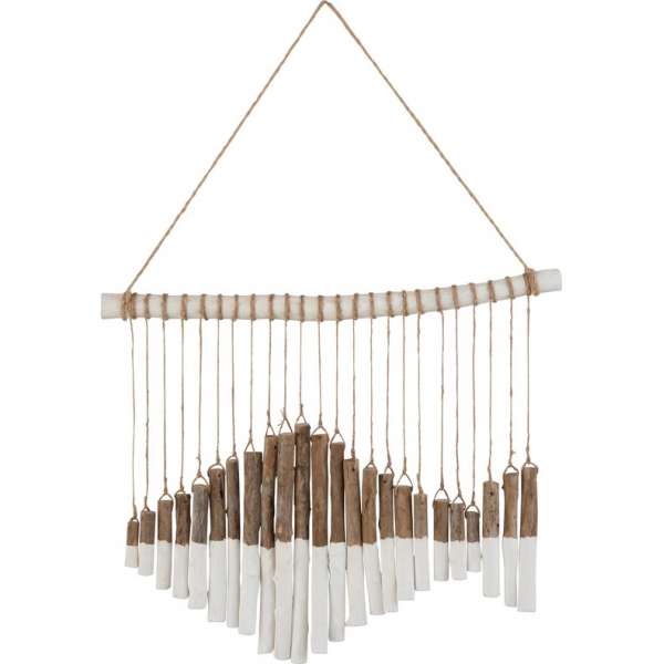 J-Line Windgong Deco Hout Naturel/Wit J-Line Windgong Deco Hout Naturel/Wit