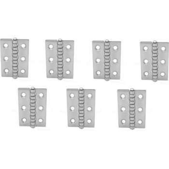 Scharnier - Rvs - 60x40mm - Vaste pen - Rechte hoek - 7 stuks