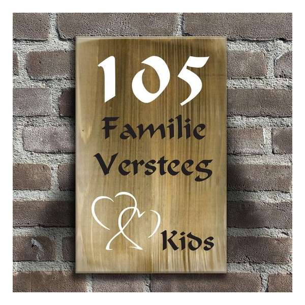 Namen enzo! Naambordje Steigerhout 20x30 cm Namen enzo! Naambordje Steigerhout 20x30 cm