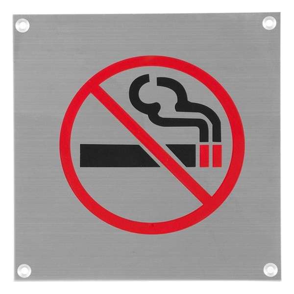 RVS pictogram 'Rookverbod' vierkant RVS pictogram 'Rookverbod' vierkant