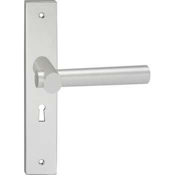 Impresso Dover Deurklink – Deurbeslag – Vierkant – Deurschild met Schroeven en Sleutelgat – Aluminium