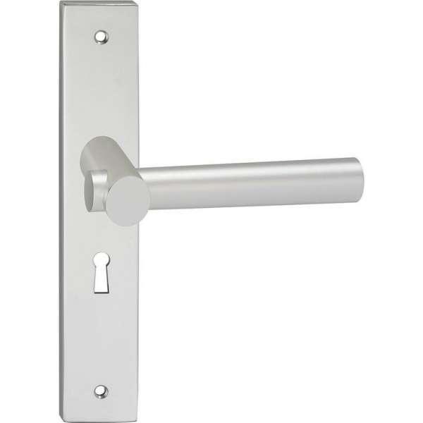 Impresso Dover Deurklink – Deurbeslag – Vierkant – Deurschild met Schroeven en Sleutelgat – Aluminium Impresso Dover Deurklink – Deurbeslag – Vierkant – Deurschild met Schroeven en Sleutelgat – Aluminium