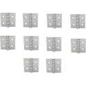 Scharnier - Rvs - 40x40mm - Vaste pen - Rechte hoek - 10 stuks