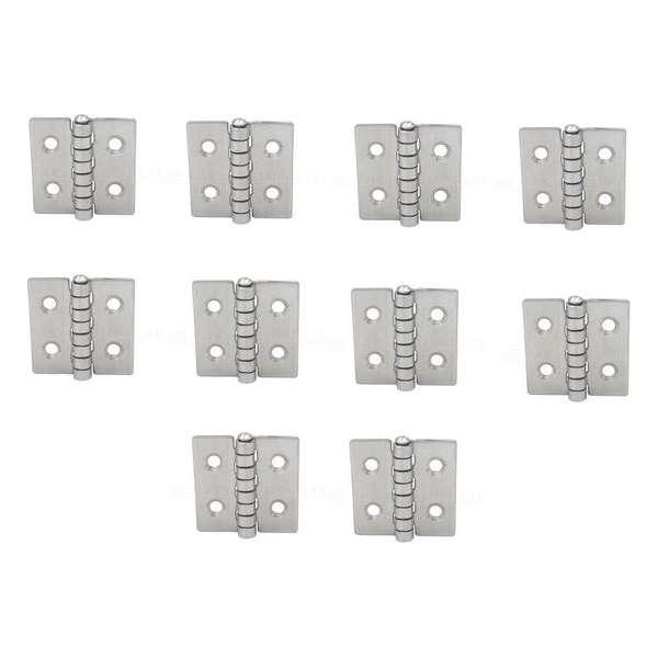 Scharnier - Rvs - 40x40mm - Vaste pen - Rechte hoek - 10 stuks Scharnier - Rvs - 40x40mm - Vaste pen - Rechte hoek - 10 stuks