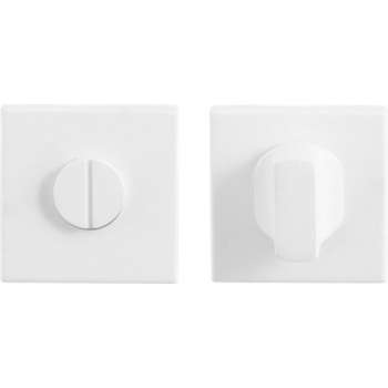 GPF Toiletgarnituur vierkant 50x50x8mm stift 5mm grote knop wit