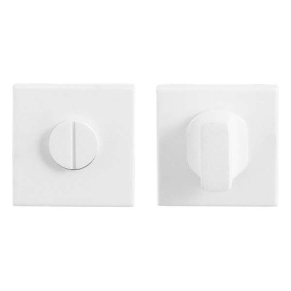 GPF Toiletgarnituur vierkant 50x50x8mm stift 5mm grote knop wit GPF Toiletgarnituur vierkant 50x50x8mm stift 5mm grote knop wit
