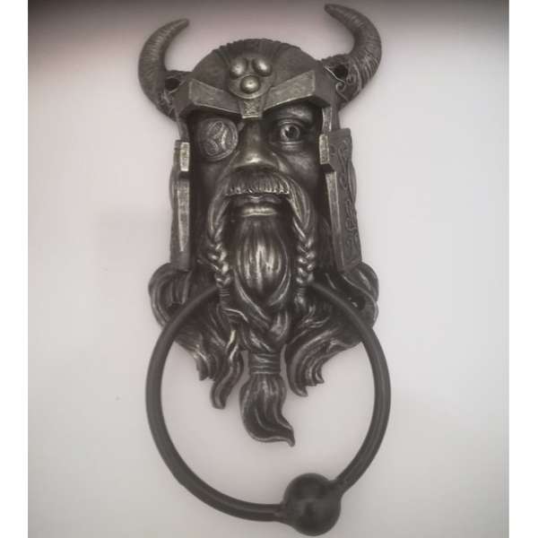 MadDeco - gietijzeren deurklopper - viking - odin MadDeco - gietijzeren deurklopper - viking - odin