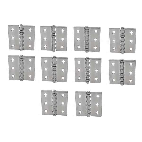 Scharnier - Rvs - 60x60mm - Vaste pen - Rechte hoek - 10 stuks Scharnier - Rvs - 60x60mm - Vaste pen - Rechte hoek - 10 stuks