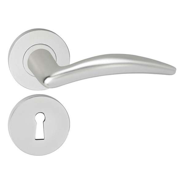 Impresso Windsor Deurklink – Deurbeslag – Rond – Rozet met Sleutelgat – Aluminium Impresso Windsor Deurklink – Deurbeslag – Rond – Rozet met Sleutelgat – Aluminium