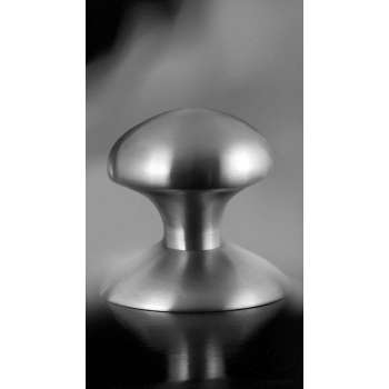 Paddenstoel knop S4 52mm veiligheidsschilden vast inclusief bout M10 RVS geborsteld