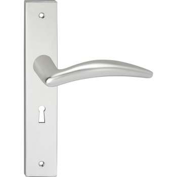Impresso Windsor Deurklink – Deurbeslag – Vierkant – Deurschild met Schroeven en Sleutelgat – Aluminium