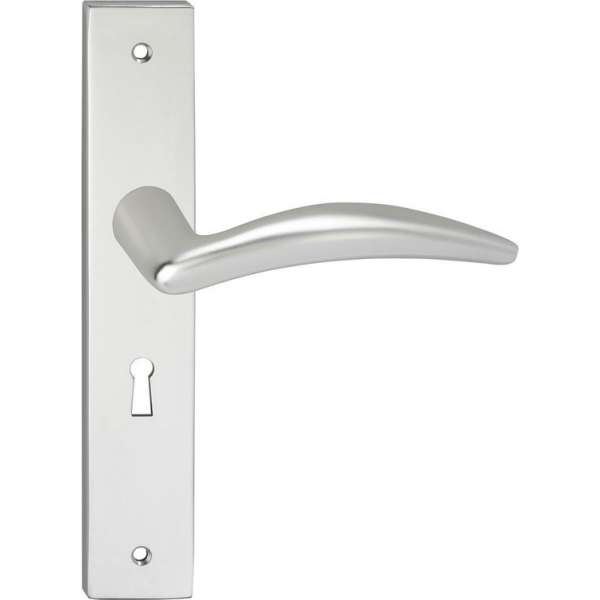 Impresso Windsor Deurklink – Deurbeslag – Vierkant – Deurschild met Schroeven en Sleutelgat – Aluminium Impresso Windsor Deurklink – Deurbeslag – Vierkant – Deurschild met Schroeven en Sleutelgat – Aluminium