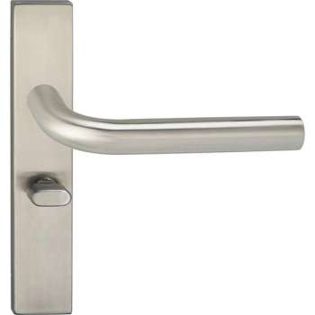 Impresso Dursley Deurklink – Deurbeslag – Vierkant – Deurschild met Toiletsluiting – Zilver