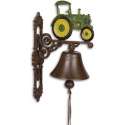Deurbellen - Tractor, groen-geel - Gietijzer, set van 2