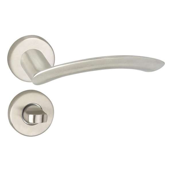 Impresso Watton Deurklink – Deurbeslag – Rond – Rozet met Toiletsluiting – Zilver Impresso Watton Deurklink – Deurbeslag – Rond – Rozet met Toiletsluiting – Zilver