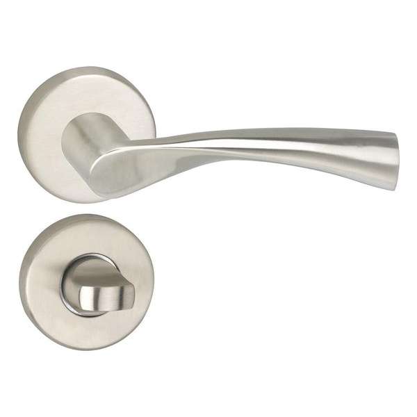Impresso Wigston Deurklink – Deurbeslag – Rond – Rozet met Toiletsluiting – Zilver Impresso Wigston Deurklink – Deurbeslag – Rond – Rozet met Toiletsluiting – Zilver