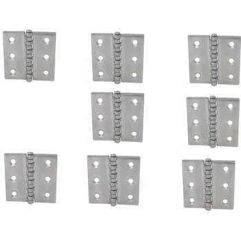 Scharnier - Rvs - 60x60mm - Vaste pen - Rechte hoek - 8 stuks