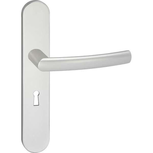 Impresso Burton Deurklink – Deurbeslag – Ovaal – Deurschild met Sleutelgat – Zilver Impresso Burton Deurklink – Deurbeslag – Ovaal – Deurschild met Sleutelgat – Zilver