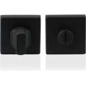 GPF Toiletgarnituur vierkant 50x50x8 mm stift 5 mm grote knop zwart