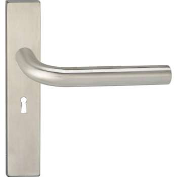 Impresso Dursley Deurklink – Deurbeslag – Vierkant – Deurschild met Sleutelgat – Zilver
