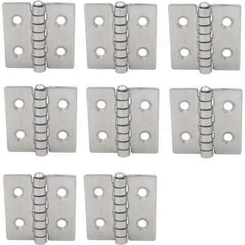 Scharnier - Rvs - 40x30mm - Vaste pen - Rechte hoek - 8 stuks