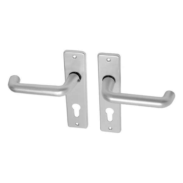 Wovar Deurkruk met schild PC72 aluminium coupemodel - Per Set Wovar Deurkruk met schild PC72 aluminium coupemodel - Per Set