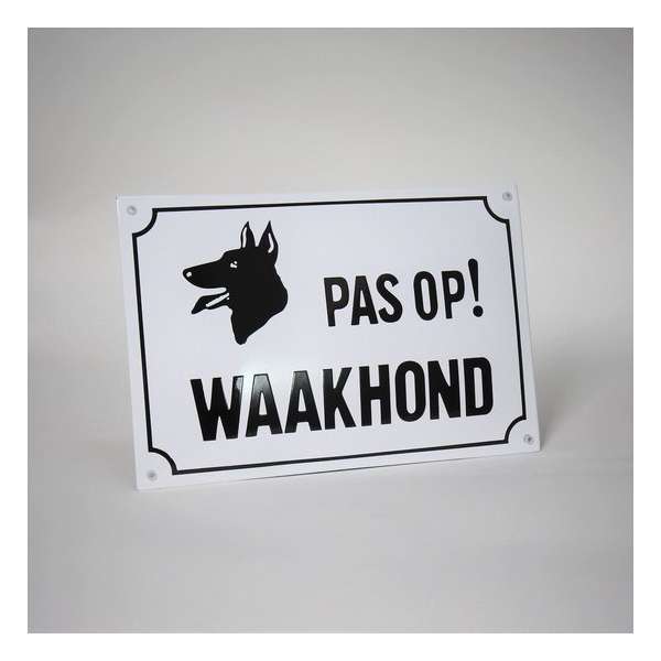 Veiligheids bord emaille - Pas op! Waakhond Veiligheids bord emaille - Pas op! Waakhond