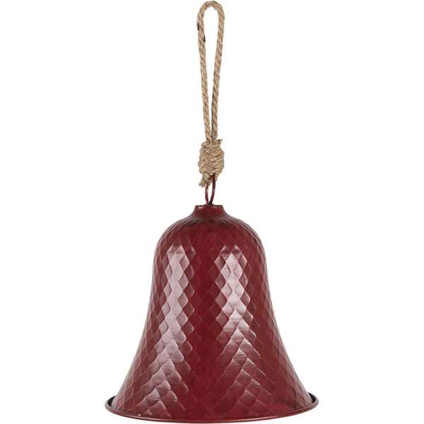 Clayre & Eef Ouderwetse Deurbel Gietijzer Bel Ø 18*20 cm Rood Metaal Rond Tuinbel Buitenbel Bel met Klepel Clayre & Eef Ouderwetse Deurbel Gietijzer Bel Ø 18*20 cm Rood Metaal Rond Tuinbel Buitenbel Bel met Klepel