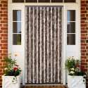 vidaXL Vliegengordijn 56x200 cm chenille beige en lichtbruin