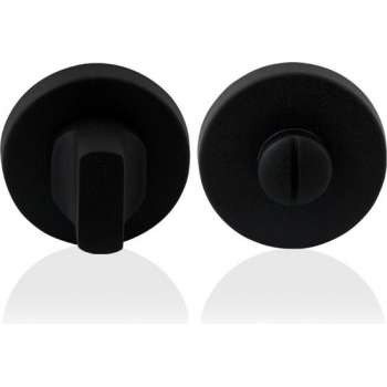 GPF Toiletgarnituur rond 50x8 mm stift 5 mm grote knop zwart