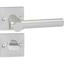 Impresso Dover Deurklink – Deurbeslag – Vierkant – Rozet met Schroeven en Toiletsluiting – Aluminium