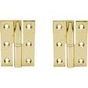 Paumelle - 70x50mm - Messing gepolijst - Linksdraaiend - 2 stuks