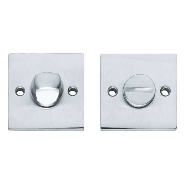 Intersteel Rozet toilet-/badkamersluiting vierkant groot chroom mat Intersteel Rozet toilet-/badkamersluiting vierkant groot chroom mat