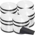 RVS deurstopper met rubberen bescherming + gratis deurwig zwart - 9 x 7.5 cm - 1.1 kg