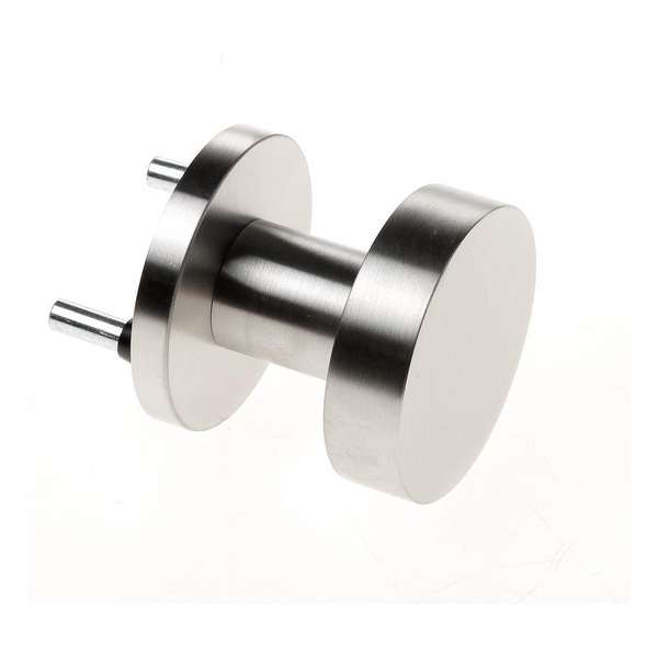 Deurknop platmodel vast op rozet ASL rvs Deurknop platmodel vast op rozet ASL rvs