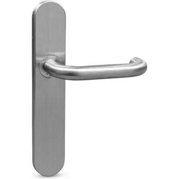Deurkruk RVS verdekt ovaal blind 245 x 45mm