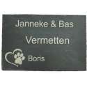 Naambordje leisteen gepersonaliseerd naambordje 30 x 20 (gelaserd)