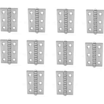 Scharnier - Rvs - 60x40mm - Vaste pen - Rechte hoek - 10 stuks