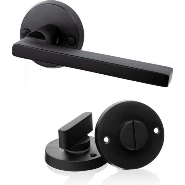 Combinatie: Deurklink Vita en WC slot Luna Combinatie: Deurklink Vita en WC slot Luna