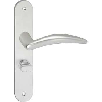 Impresso Windsor Deurklink – Deurbeslag – Ovaal – Deurschild met Schroeven en Toiletsluiting – Aluminium