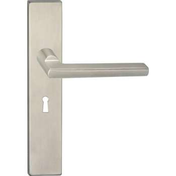 Impresso Kirby Deurklink – Deurbeslag – Vierkant – Deurschild met Sleutelgat – Zilver