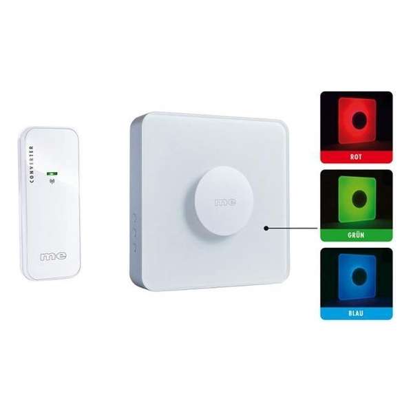 m-e modern-electronics 41162 Complete set voor Draadloze deurbel Verlicht m-e modern-electronics 41162 Complete set voor Draadloze deurbel Verlicht