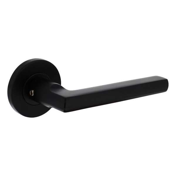 Intersteel Deurkruk Hoek 90°-vlak op rozet Ø55x8 mm aluminium zwart Intersteel Deurkruk Hoek 90°-vlak op rozet Ø55x8 mm aluminium zwart