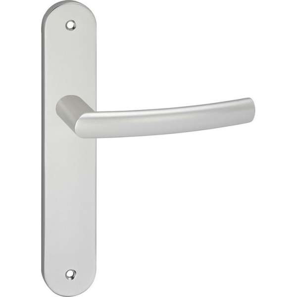 Impresso Burton Deurklink – Deurbeslag – Ovaal – Deurschild met Schroef – Zilver Impresso Burton Deurklink – Deurbeslag – Ovaal – Deurschild met Schroef – Zilver