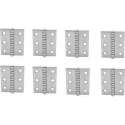 Scharnier - Rvs - 60x50mm - Vaste pen - Rechte hoek - 8 stuks