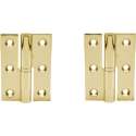 Paumelle - 70x50mm - Messing gepolijst - Rechtsdraaiend - 2 stuks