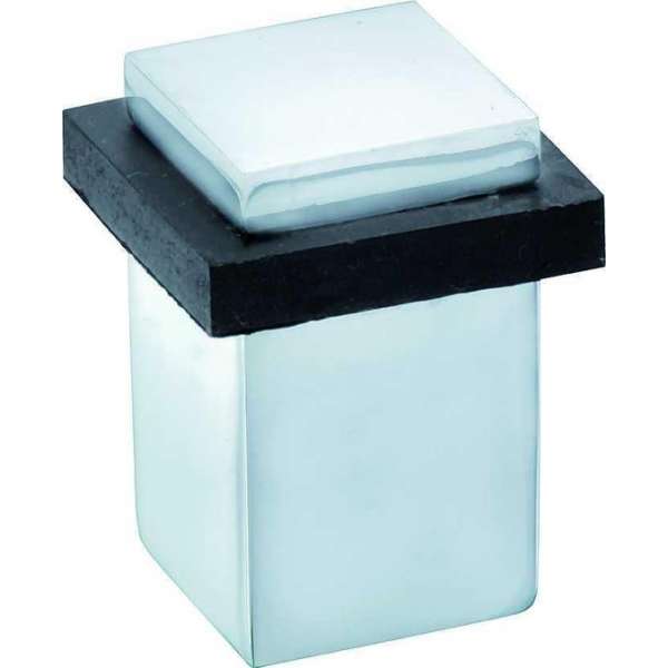 Deurstopper Vierkant glans chroom Deurstopper Vierkant glans chroom