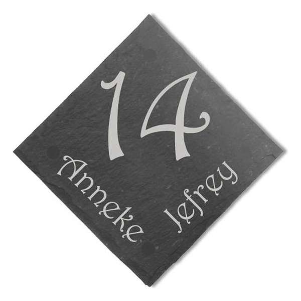 Naambordje | Naambordje voordeur | Naambordje Leisteen | Pierra-Line 28x28 cm Naambordje | Naambordje voordeur | Naambordje Leisteen | Pierra-Line 28x28 cm