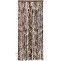 vidaXL Vliegengordijn 56x185 cm chenille bruin en wit