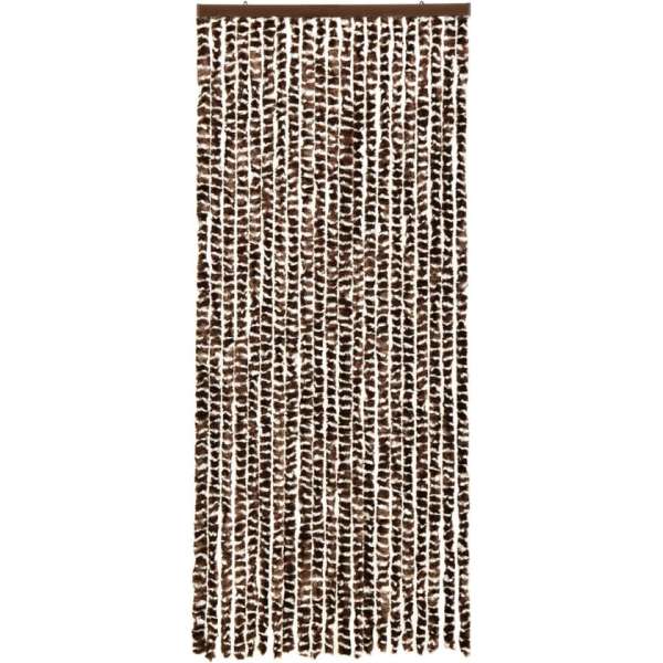 vidaXL Vliegengordijn 56x185 cm chenille bruin en wit vidaXL Vliegengordijn 56x185 cm chenille bruin en wit